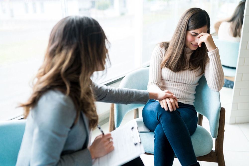 woman in individual therapy